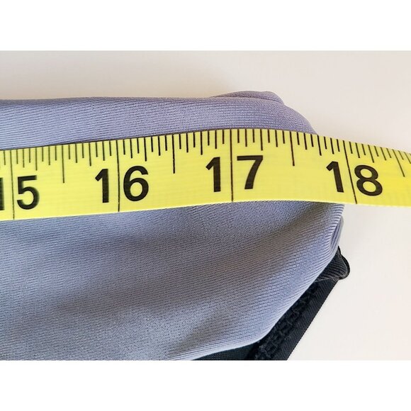 Black & Gray Halter Bikini Set Padded Top Classic Bottom Swimwear Womens Sz 2XL - Picture 12 of 14